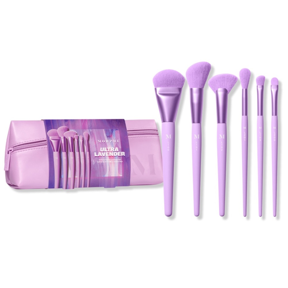 NIB Morphe Ultralavender 6-Piece Face & Eye Brush Set